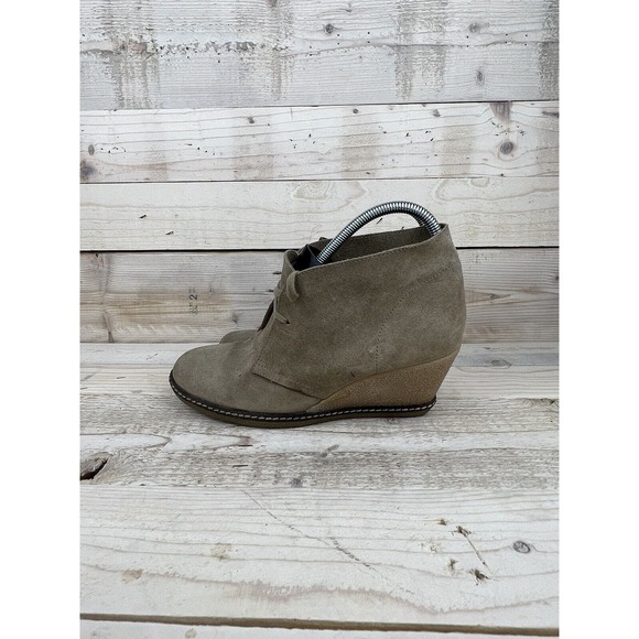 J.Crew MacAlister Shoes Womens 9 Tan Leather Wedge Ankle Boot 28671 - Picture 5 of 8